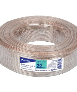 Cables para bocina dúplex Volteck polarizado transparente 100 metros